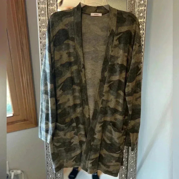 Cherish Sweaters - CHERISH Camouflage cardigan
